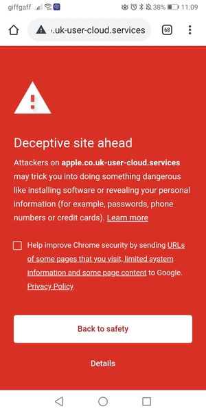 Apple text - is this 'phishing' ?