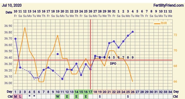 Tracking your cycle and possible BFP using RHR - part 2