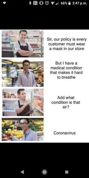 I wasn't allowed in the shop