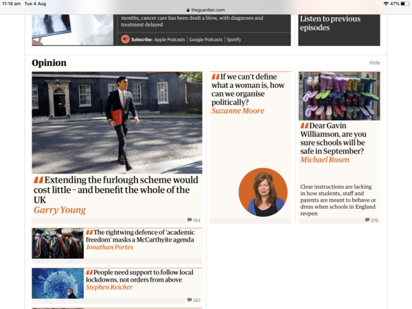 If we can't define what a woman is, how can we organise politically? Suzanne Moore in the Guardian!!