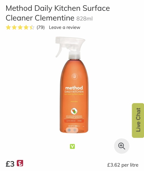 Cleaning products which don't sting