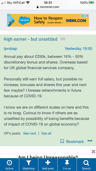 High earner - but unsettled