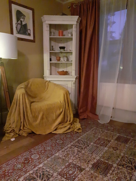 How can I make this corner cabinet look better?
