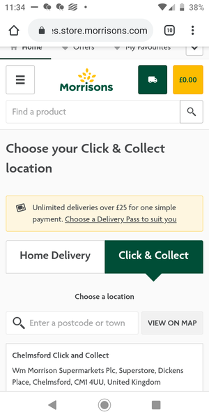 Morrisons-how to switch to COLLECT?!