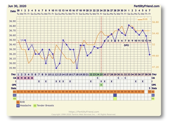 Tracking your cycle and possible BFP using RHR - part 2