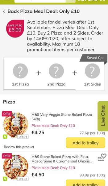 For anyone who is interested - M&S food is on Ocado