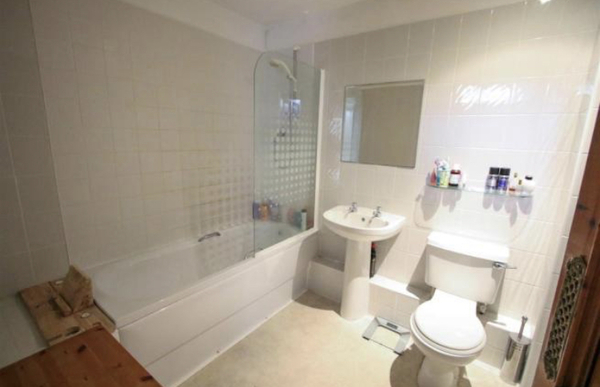 Attingham Seagrams on bathroom walls, what do I put on the floor?