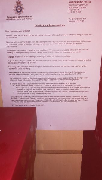 To think shop workers shouldn't be asking people why they aren't wearing a mask?