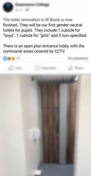 Secondary school introduces "girls" toilets