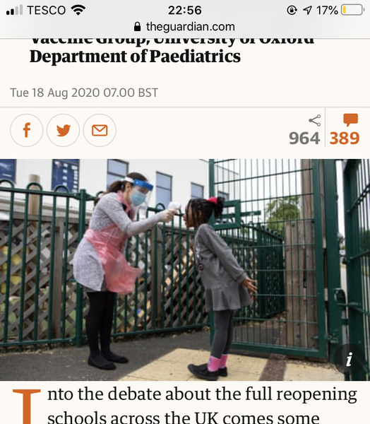 BBC school social distancing imagery