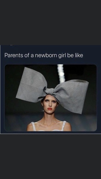 Headbands and Bows on bald baby heads,