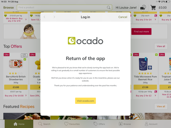 To think Ocado are on their way out?