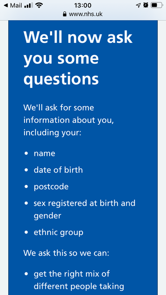 What sex were you assigned at birth asks Covid Symptom Study