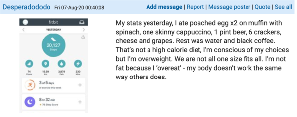 To let you into a secret about being slim.....