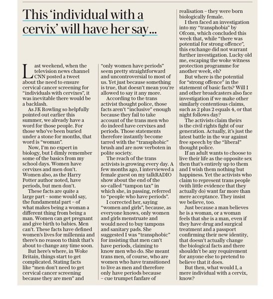 Julia Hartley-Brewer article  today