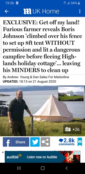 To find this DailyMail article title funny?  - boris Johnspn