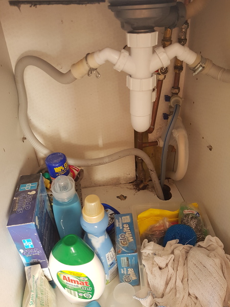 Check water on dishwasher
