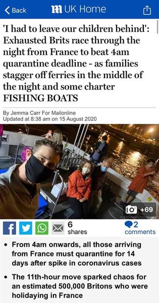 Asylum seekers in small boats.