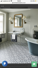 Attingham Seagrams on bathroom walls, what do I put on the floor?