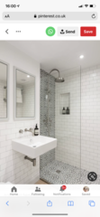 Attingham Seagrams on bathroom walls, what do I put on the floor?
