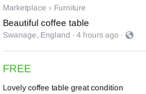 To love Facebook marketplace for its comedy gold?