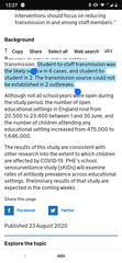 Should teachers be extra vigilant to infection in their every day lives to reduce school transmission?