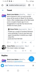 Jameela and Josie backing away