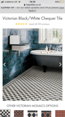 Attingham Seagrams on bathroom walls, what do I put on the floor?