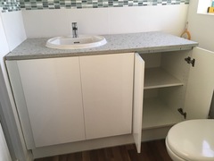 Bulkhead in bathroom- small ex council bathroom