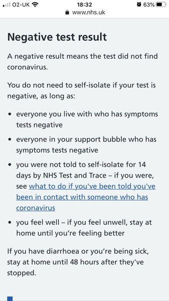 Negative test but another household member still awaiting result- can I go to work?