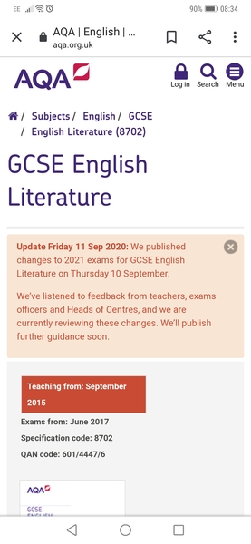 AQA GCSE English Lit 2021 - Poetry now compulsory too.