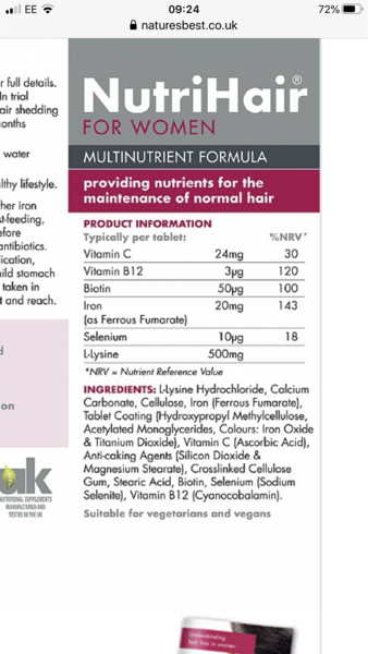 Any supplements to help slow rate of hair falling out post birth?