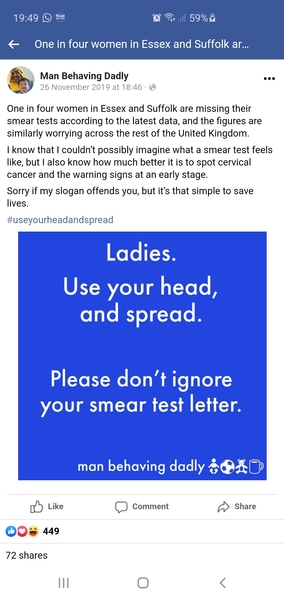 Cervical screening campaign