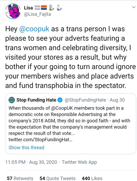 Spectator accused, tried, and convicted of 'transphobia' in minutes.