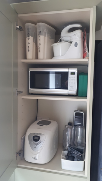 Microwave in new kitchen