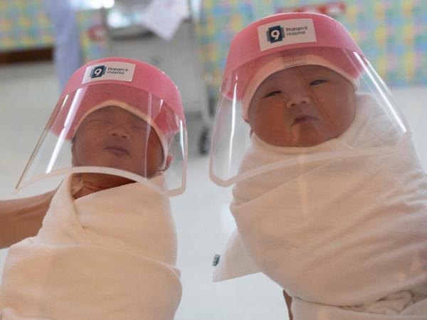 Newborn mask wearing