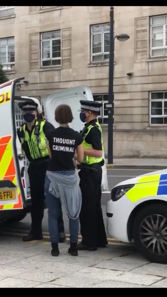 Kelly-Jay currently being arrested in Leeds