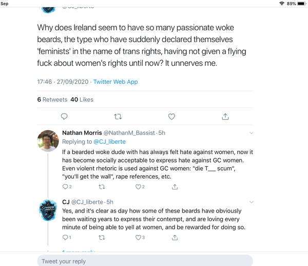 AIMS Ireland use Pregnant People, use TERF slur