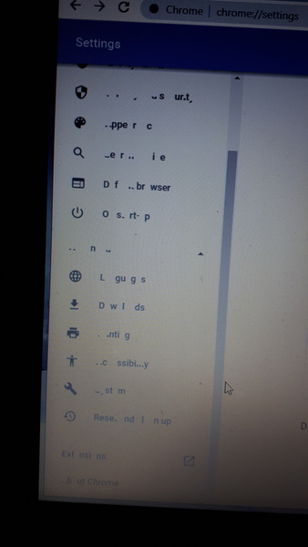 Strange text display