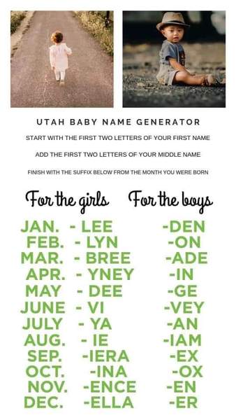 What would your Utah name be? (Bit of fun for the evening)