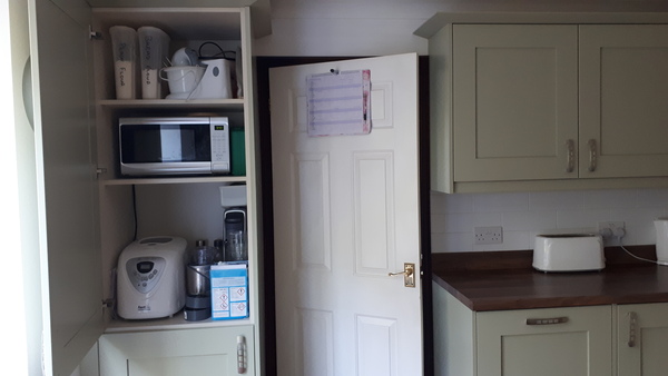 Microwave in new kitchen
