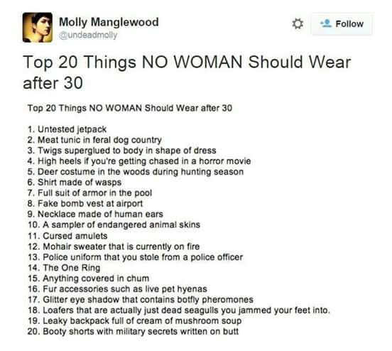 To think I can wear what the fuck I like at 47