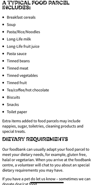 To think if you rely on a food bank you may need to compromise your vegan principles?