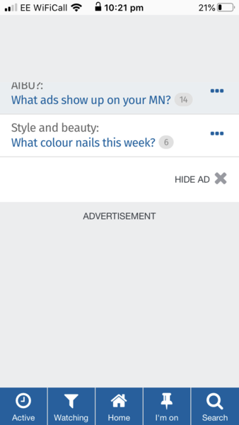What ads show up on your MN?