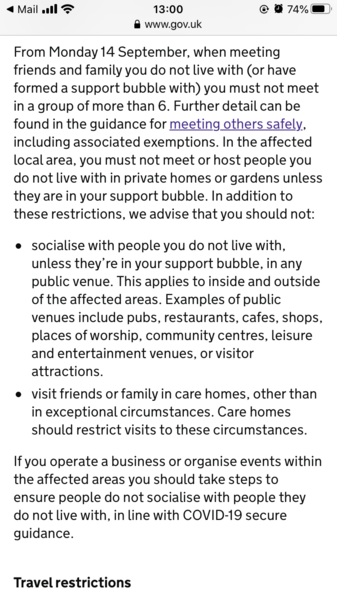 Confused about Lancashire restrictions