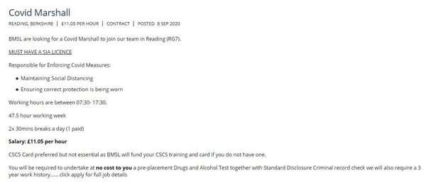 “Covid marshals to be introduced”