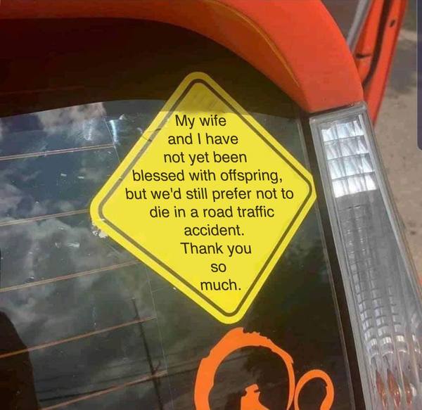 Baby on Board sign?