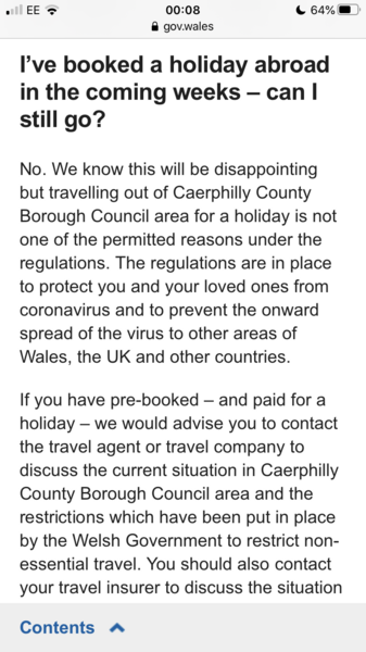 To lie about my location to the holiday accommodation?