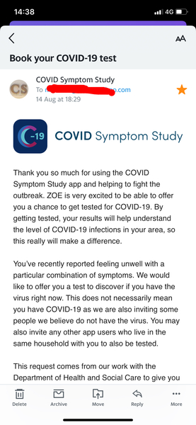 Warning to anyone going for a test