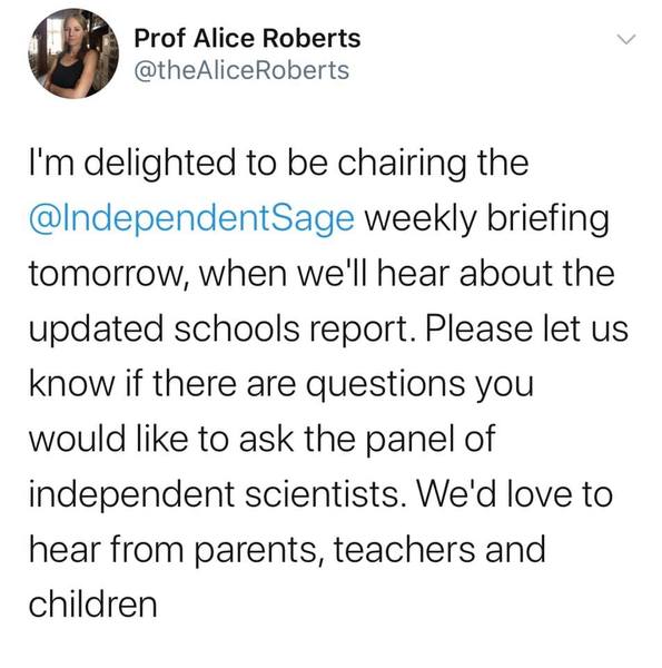 Tomorrows SAGE briefing